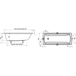 Акриловая ванна Ravak Classic II 140x70 N, белый, CC21000000