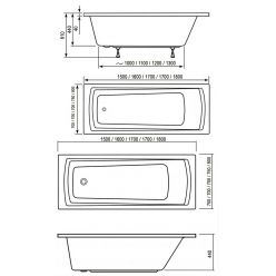 Акриловая ванна Ravak Domino Plus 180х80, C651R00000