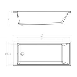 Bonito Home Grande ванна акриловая 180х80 с ножками, BH-GR-205-180/St