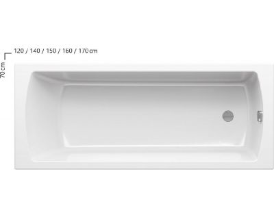 Акриловая ванна Ravak Classic II 160x70 N, белый, CC41000000