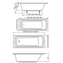 Ванна акриловая Ravak DOMINO PLUS 170х70, C632R00000