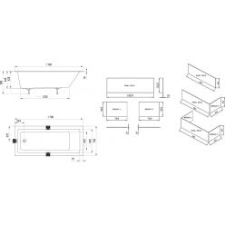 Ванна акриловая Ravak 10° SLIM 170х75, CA71300000