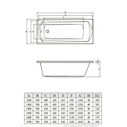 Bonito Home Selena ванна акриловая 160х70 см с ножками в комплекте, BH-SE-501-160/St