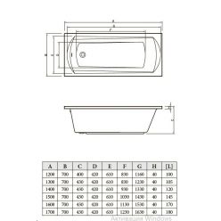 Bonito Home Selena ванна акриловая 160х70 с ножками