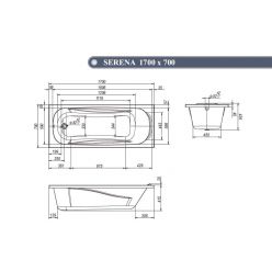 Ванна акриловая VentoSpa Serena 170x70 с ножками