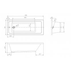 Ванна акриловая Ventospa Novaro 170x70