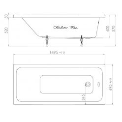 Ванна акриловая Triton Ультра 170x70