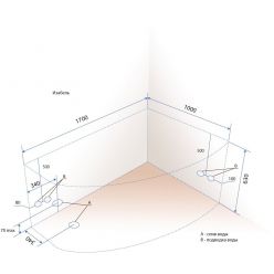 Ванна акриловая Тритон Изабель New 170x100 с каркасом (левая)