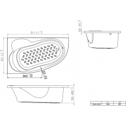 Ванна гидромассажная Тритон Кайли New 150x100 (правая) Комфорт