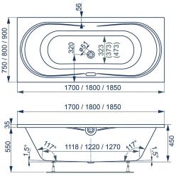 Ванна акриловая Vagnerplast Briana 180x80