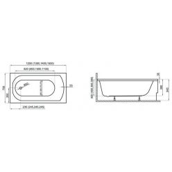 Ванна акриловая Polimat Classic 150x70 с ножками