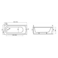 Ванна акриловая Polimat Classic 170x70 с ножками