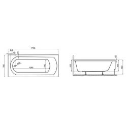 Ванна акриловая Polimat Classic 170x75 с ножками