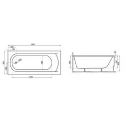 Ванна акриловая Polimat Classic 180x80 с ножками