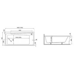 Ванна акриловая Polimat Elza 170x75 с ножками