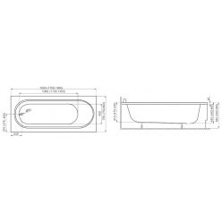 Ванна акриловая Polimat Medium 170x75 с ножками