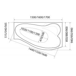 Акриловая ванна 1Marka Gracia 150x90 L левая