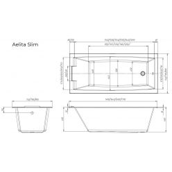 Акриловая ванна 1Marka Aelita 165x75 Slim