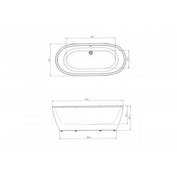 Акриловая ванна 1Marka Aima Tondo 174x80