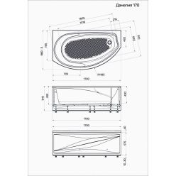 Акриловая ванна 1Marka Damelia 170x100 R правая