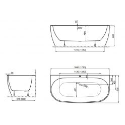 Ванна акриловая Polimat Risa 160x80