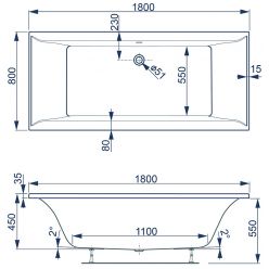 Ванна акриловая Vagnerplast Veronella 180x80