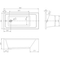 Ванна акриловая VentoSpa Navaro LA 150x70