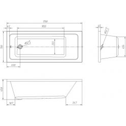 Ванна акриловая VentoSpa Navaro LA 170x70