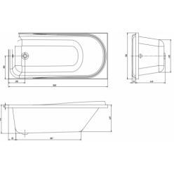 Ванна акриловая VentoSpa Like LA 150x70