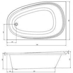 Ванна акриловая VentoSpa Like 170x110 L/R левая/правая