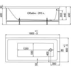 Ванна акриловая Triton Палермо 180x80