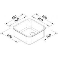 Кухонная мойка Blanco Supra 400-U без клапана-автомата