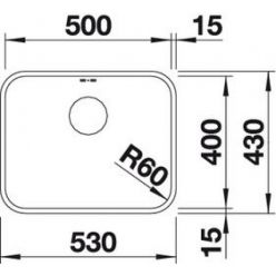 Кухонная мойка Blanco Supra 500-U c корзинчатым вентилем
