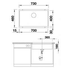 Кухонная мойка Blanco Subline 700-U антрацит