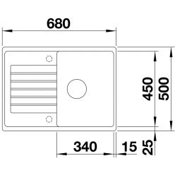 Кухонная мойка Blanco Zia 45 S Compact алюметаллик