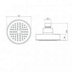 Верхний душ Deante Cascada [NAC_030K] хром