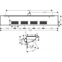 Плечевой душ Hansgrohe Rainfinity 500 1jet с полкой для душа h26243700