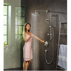 Верхний душ Hansgrohe Raindance S 240 1jet P с держателем 390 мм, хром 27607000