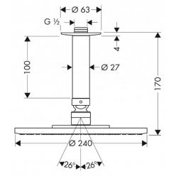 Верхний душ Hansgrohe Raindance AIR 27477000
