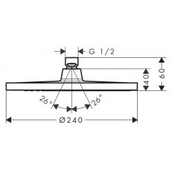 Верхний душ Hansgrohe Crometta S 240 1jet LowPressure 26725000