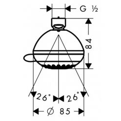 Верхний душ Hansgrohe Crometta 85 Multi 28425000
