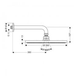Верхний душ Hansgrohe Raindance AIR 27493000