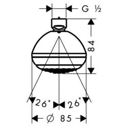 Верхний душ Hansgrohe Crometta 85 Green 1jet 28423000