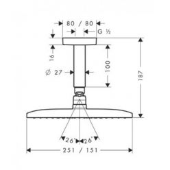 Верхний душ Hansgrohe Raindance E Air 27380000