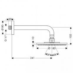Верхний душ Hansgrohe Raindance AIR 27476000