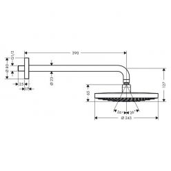 Верхний душ Hansgrohe Raindance Select S 240 2jet 26466400