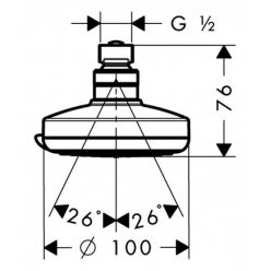 Верхний душ Hansgrohe Croma 100 Vario 27441000