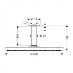 Верхний душ Hansgrohe Raindance AIR 27494000