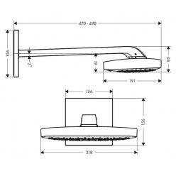 Верхний душ Hansgrohe Raindance Select E 300 3jet 26468000