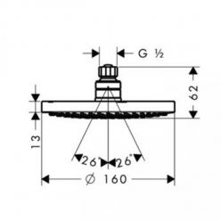 Верхний душ Hansgrohe Croma 100 27450000